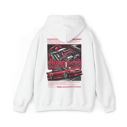 Nissan Silvia PS13 SR20DET Hoodie – Red Edition
