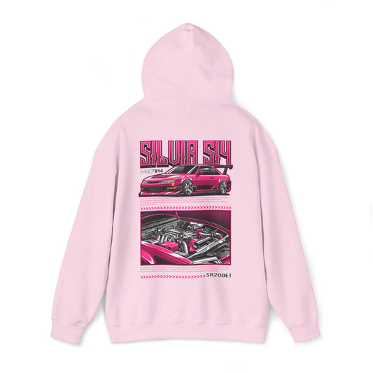 Nissan Silvia S14 SR20DET Hoodie – Pink Edition