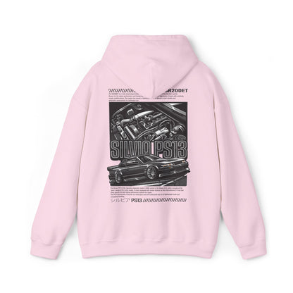 Nissan Silvia PS13 SR20DET Hoodie – Charcoal Grey Edition