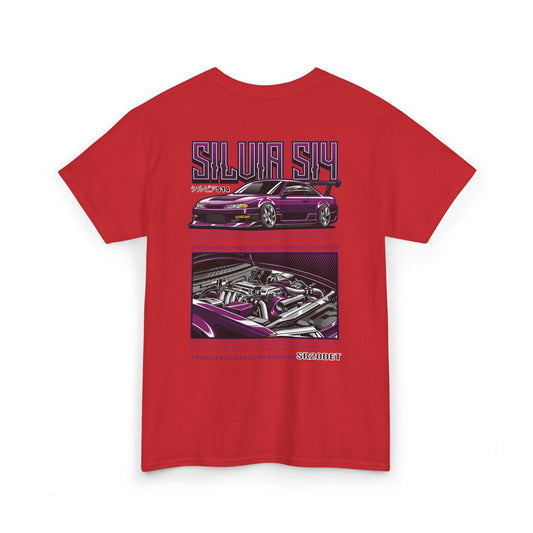 SILVIA S14 SR20DET T-SHIRT - PURPLE EDITION