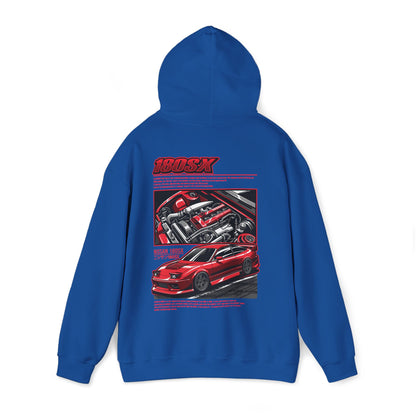 Nissan 180SX SR20DET Hoodie – Red Edition