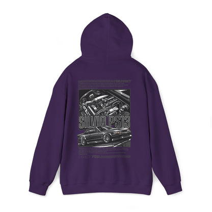 Nissan Silvia PS13 SR20DET Hoodie – Charcoal Grey Edition
