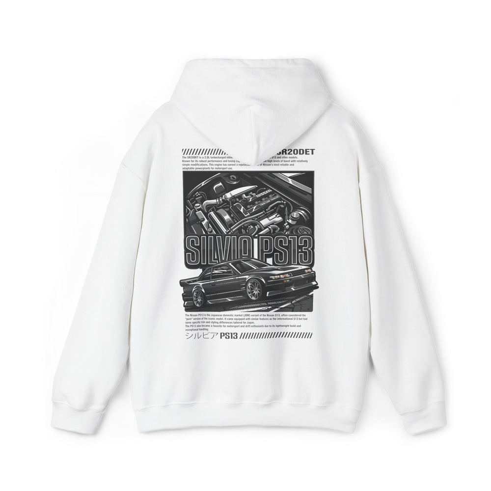 Nissan Silvia PS13 SR20DET Hoodie – Charcoal Grey Edition