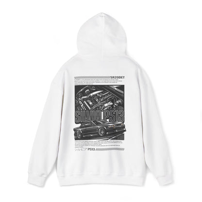 Nissan Silvia PS13 SR20DET Hoodie – Charcoal Grey Edition