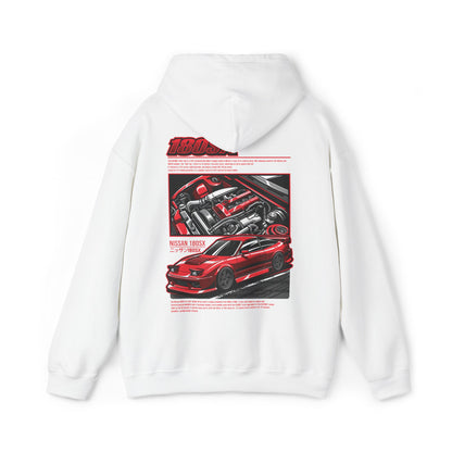 Nissan 180SX SR20DET Hoodie – Red Edition
