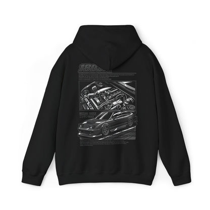 Nissan 180SX SR20DET Hoodie – Charcoal Grey Edition