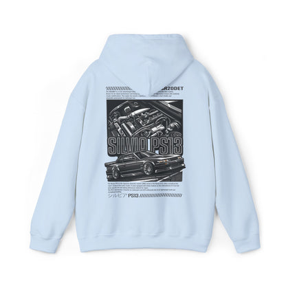 Nissan Silvia PS13 SR20DET Hoodie – Charcoal Grey Edition