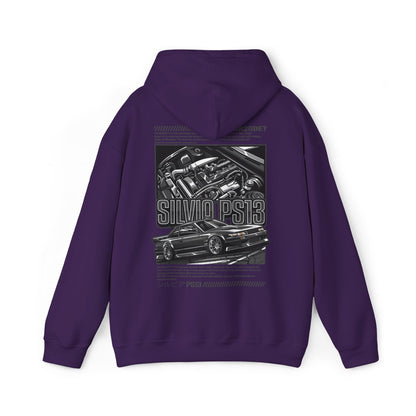 Nissan Silvia PS13 SR20DET Hoodie – Charcoal Grey Edition